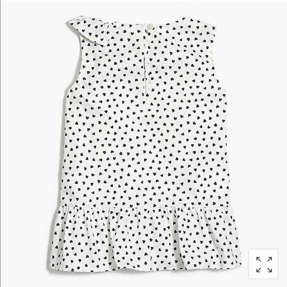 Girls’ Heart-Print Peplum Shell - Picture 2 of 2